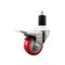 Service Caster 3'' Red Poly Swivel 1-1/2'' Expanding Stem Caster Total Lock Brake SCC-EXTTL20S314-PPUB-RED-112 - alternate 1